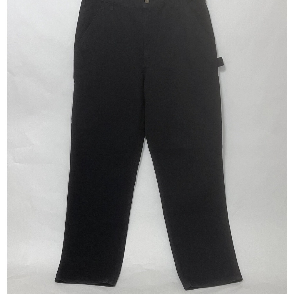 Carhartt Carpenter Pants Washed Duck Utility Work Loose Fit Dark Navy Men 35x34